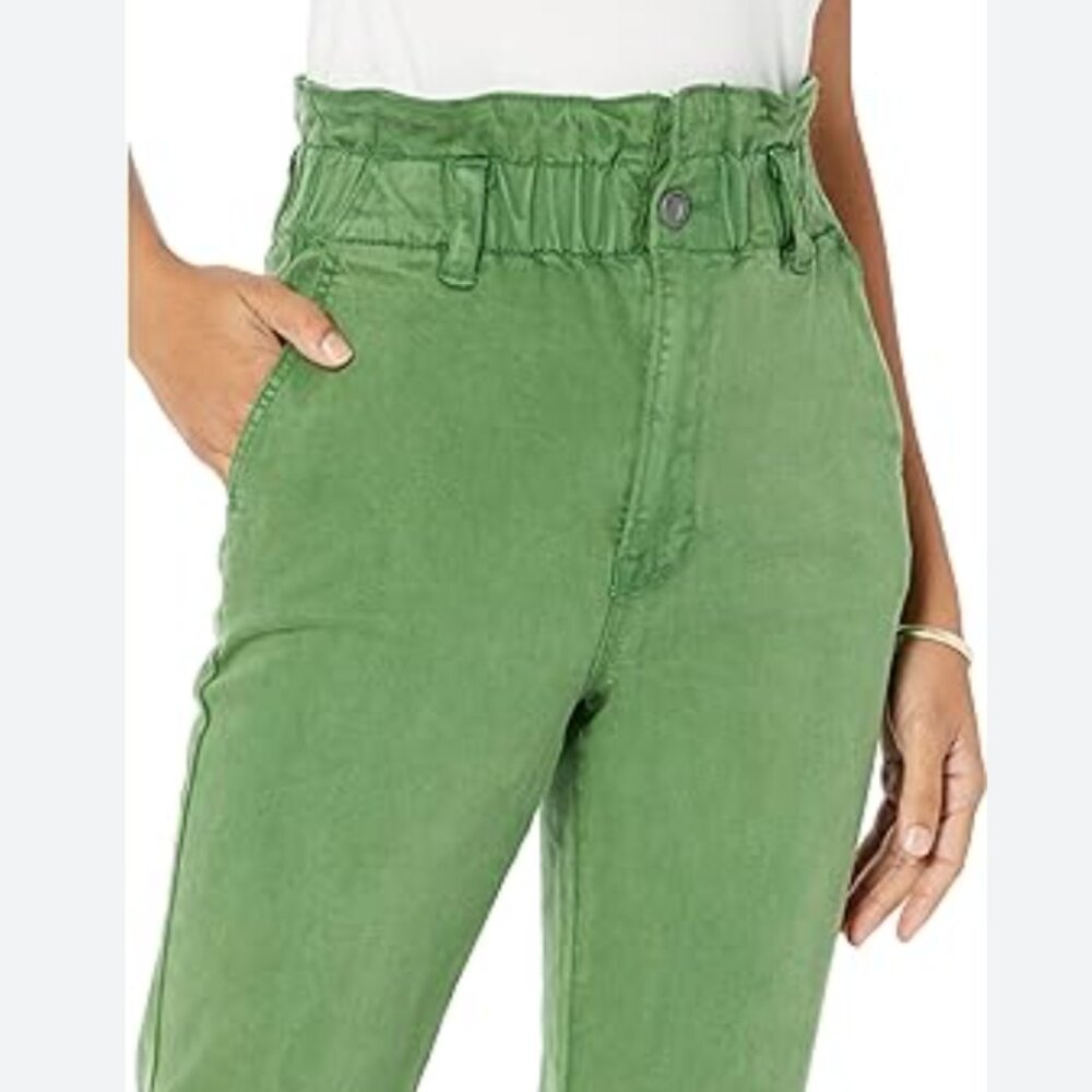 Kut From The Kloth Rachael High Rise Paper Bag Waist - Size 6 - Grass color - Picture 2 of 12
